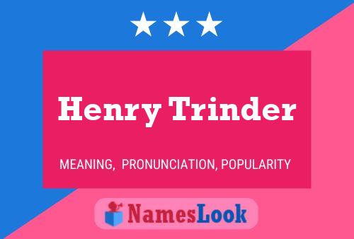 Henry Trinder Name Poster