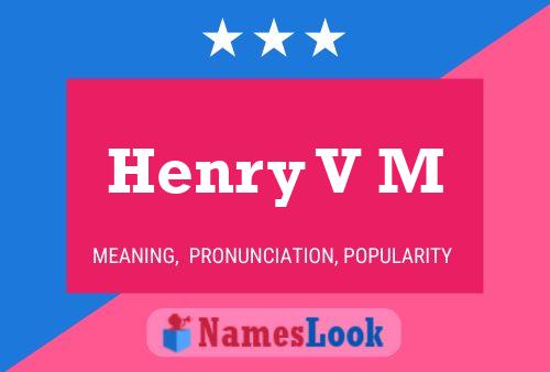 Henry V M Name Poster