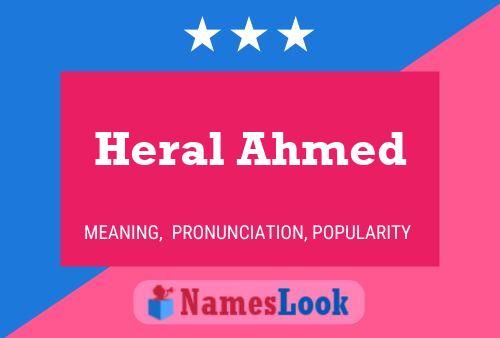 Heral Ahmed Name Poster