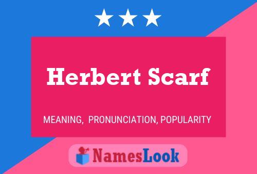 Herbert Scarf Name Poster