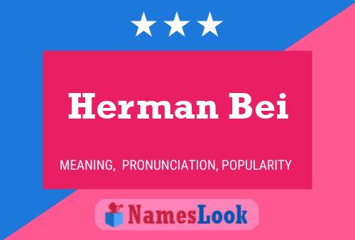 Herman Bei Name Poster