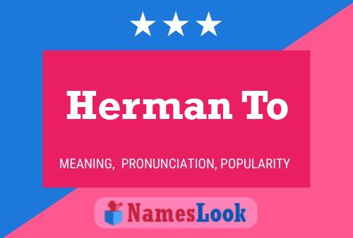 Herman To Name Poster