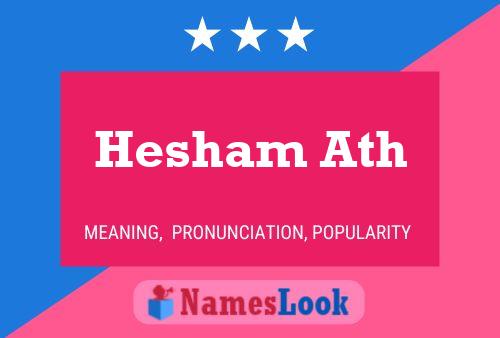 Hesham Ath Name Poster