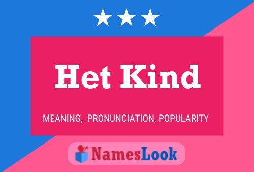 Het Kind Name Poster