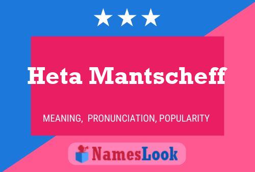 Heta Mantscheff Name Poster