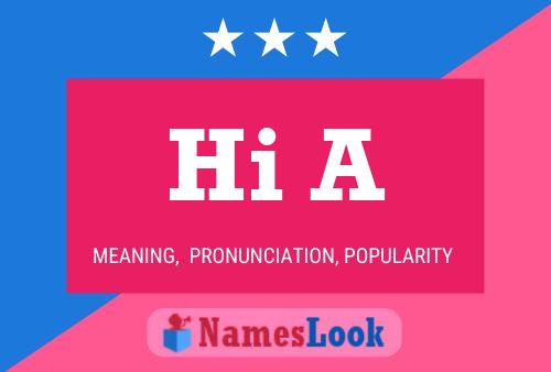 Hi A Name Poster