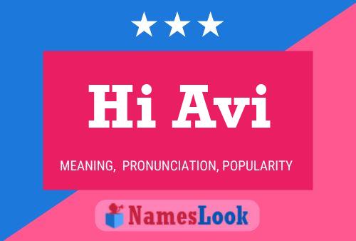 Hi Avi Name Poster