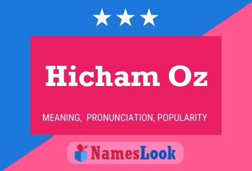 Hicham Oz Name Poster