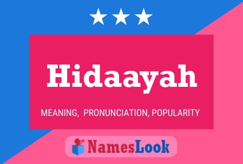 Hidaayah Name Poster