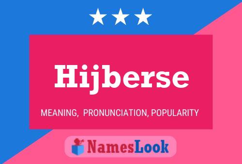 Hijberse Name Poster