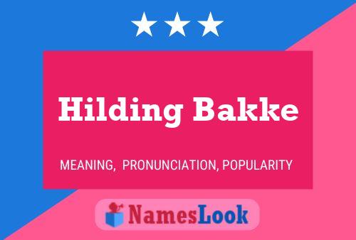 Hilding Bakke Name Poster