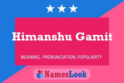 Himanshu Gamit Name Poster