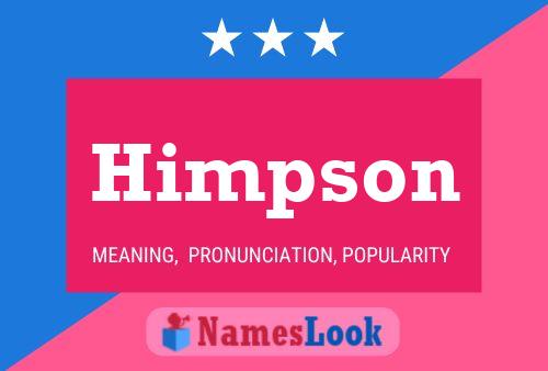 Himpson Name Poster