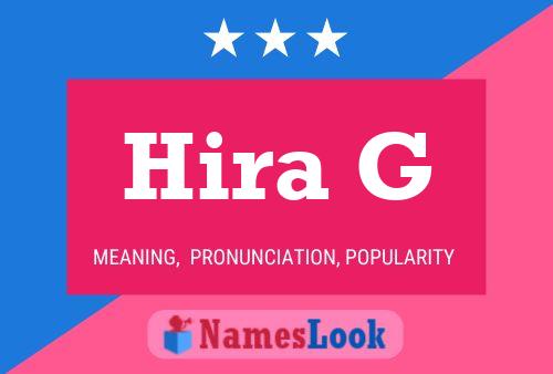 Hira G Name Poster