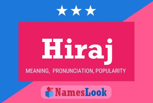 Hiraj Name Poster