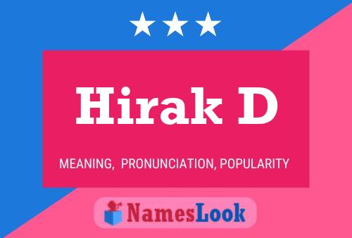 Hirak D Name Poster