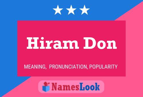 Hiram Don Name Poster