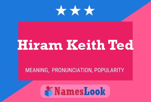 Hiram Keith Ted Name Poster