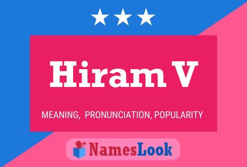 Hiram V Name Poster