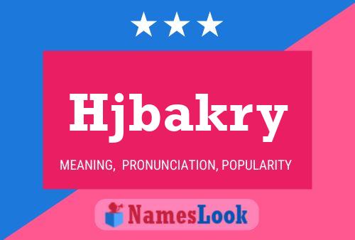 Hjbakry Name Poster