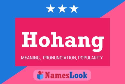 Hohang Name Poster