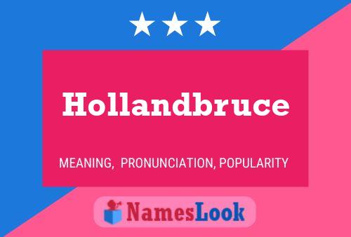 Hollandbruce Name Poster