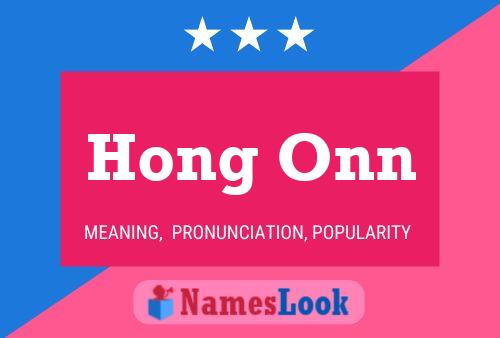 Hong Onn Name Poster