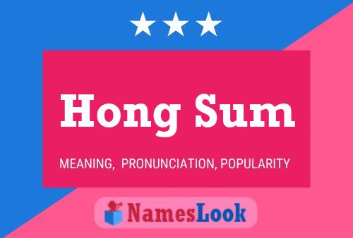 Hong Sum Name Poster