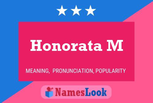 Honorata M Name Poster