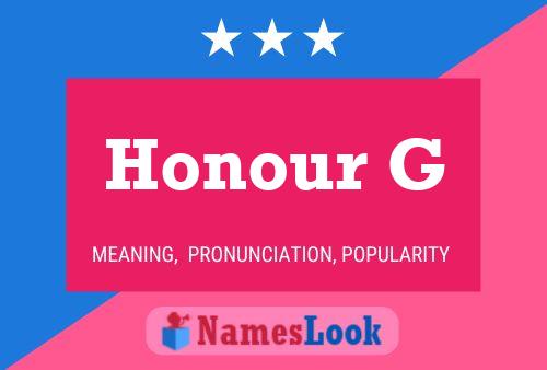 Honour G Name Poster