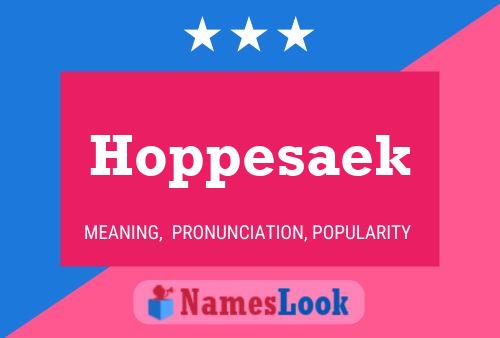 Hoppesaek Name Poster