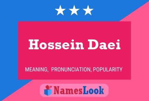 Hossein Daei Name Poster