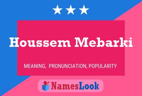 Houssem Mebarki Name Poster