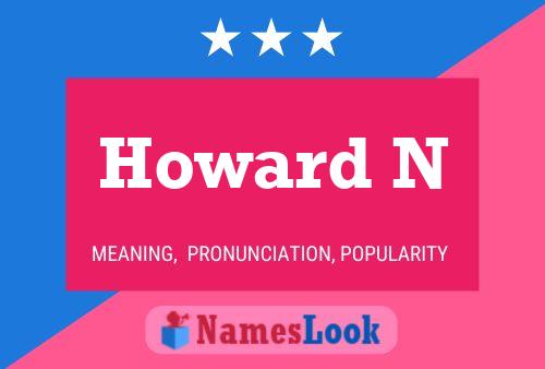 Howard N Name Poster