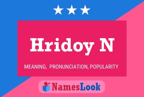 Hridoy N Name Poster