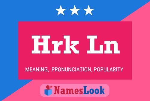 Hrk Ln Name Poster