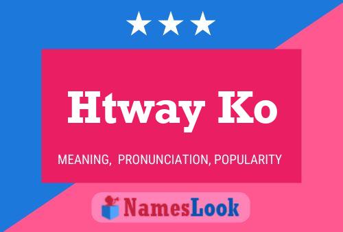 Htway Ko Name Poster