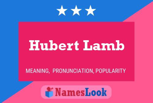 Hubert Lamb Name Poster