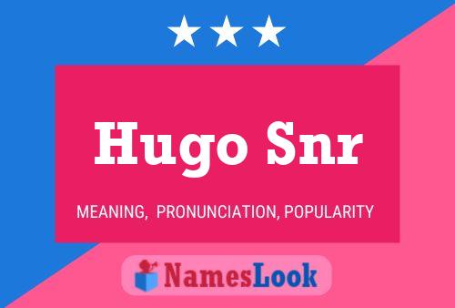 Hugo Snr Name Poster