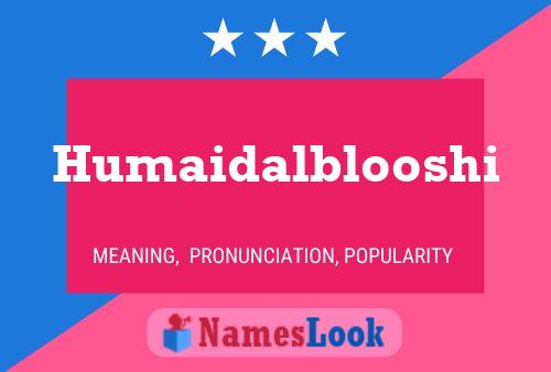 Humaidalblooshi Name Poster