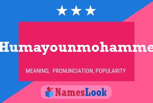 Humayounmohamme Name Poster