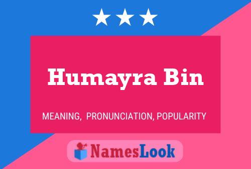 Humayra Bin Name Poster