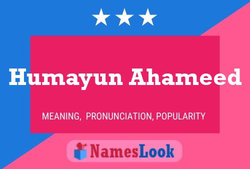 Humayun Ahameed Name Poster