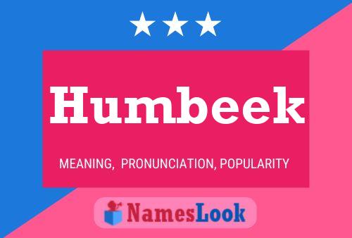 Humbeek Name Poster