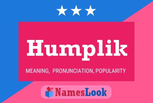 Humplik Name Poster