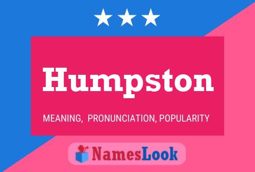 Humpston Name Poster