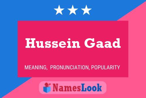 Hussein Gaad Name Poster