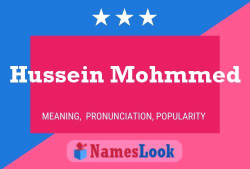 Hussein Mohmmed Name Poster