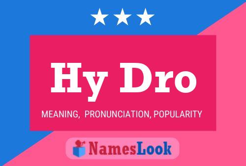 Hy Dro Name Poster