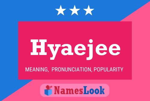 Hyaejee Name Poster